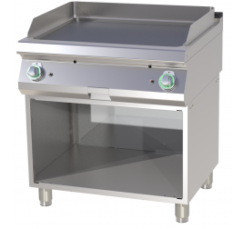 2 zónás RedFox álló gázüzemű rostlap sima, krómozott sütőfelülettel, semleges tárolóval